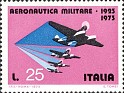 Italy 1973 Plane 25 Liras Multicolor Scott 1099. Italia 1099. Uploaded by susofe